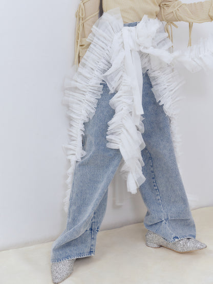 volume tulle wrap skirt