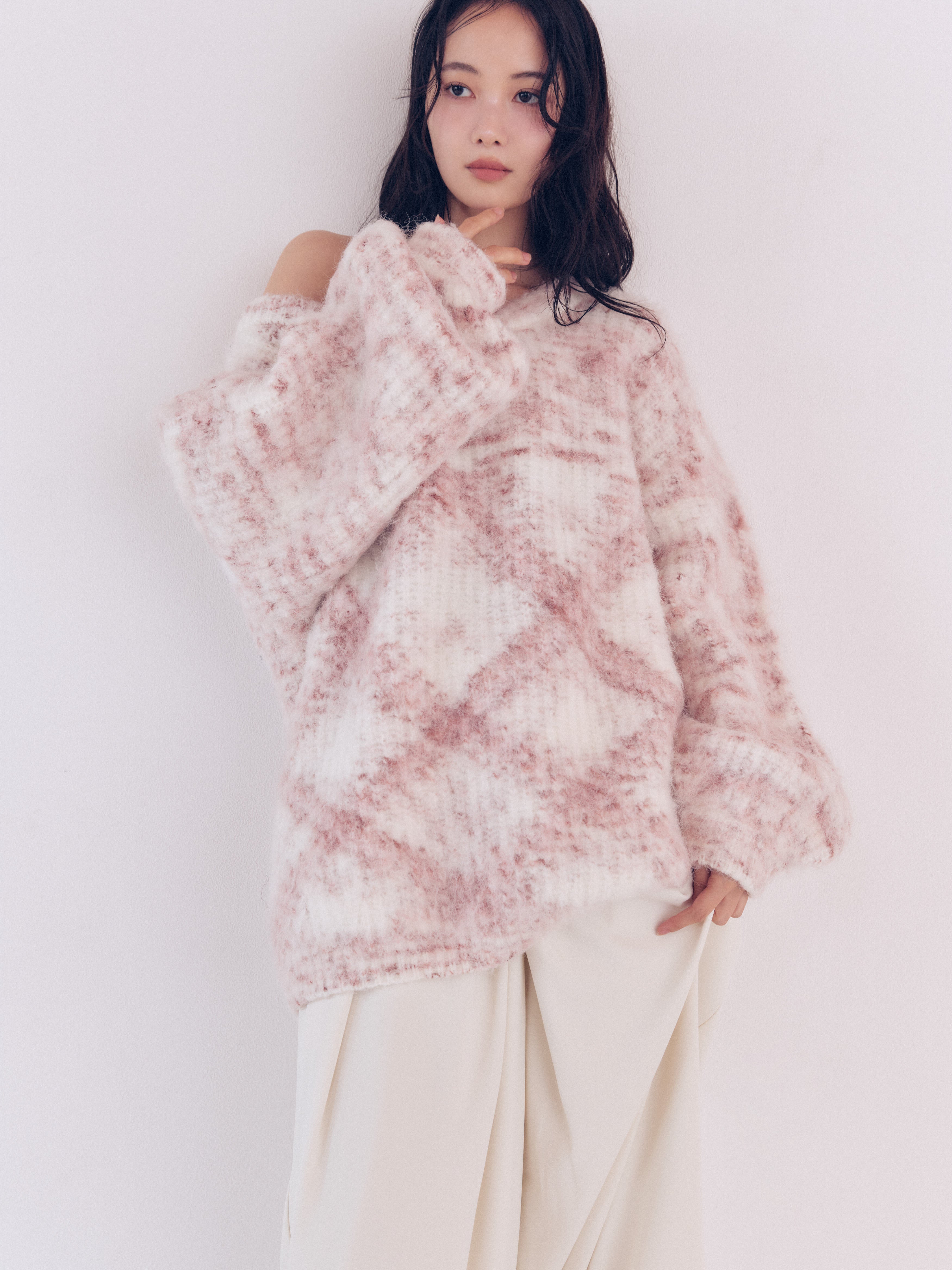 完売品andequal nuance puffy knit ピンク nuance puffy knit – andequal