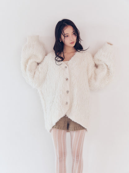 unique button knit cardigan