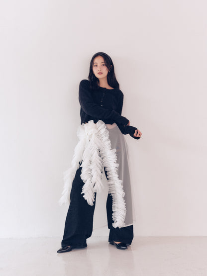 volume tulle wrap skirt