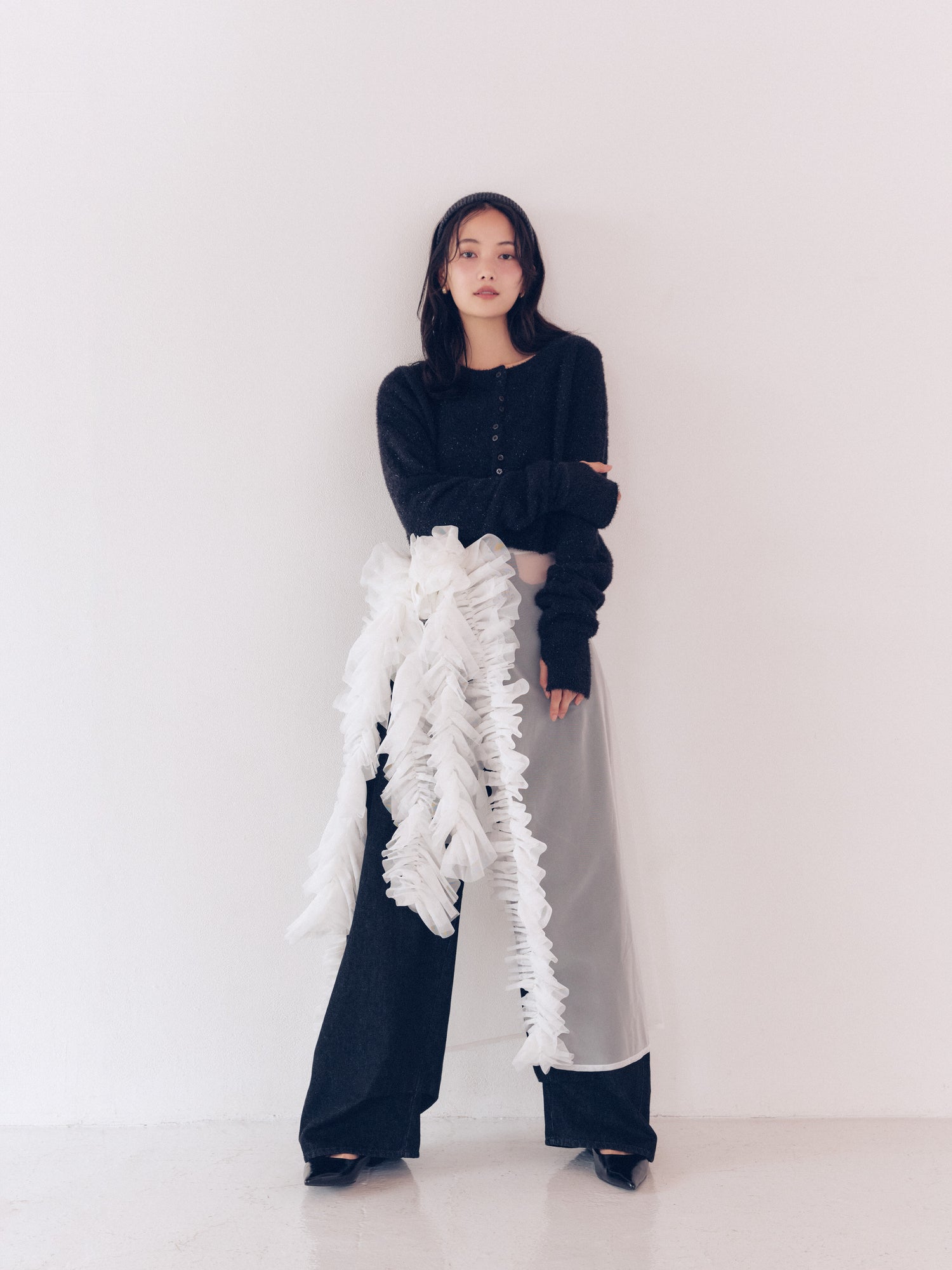 volume tulle wrap skirt