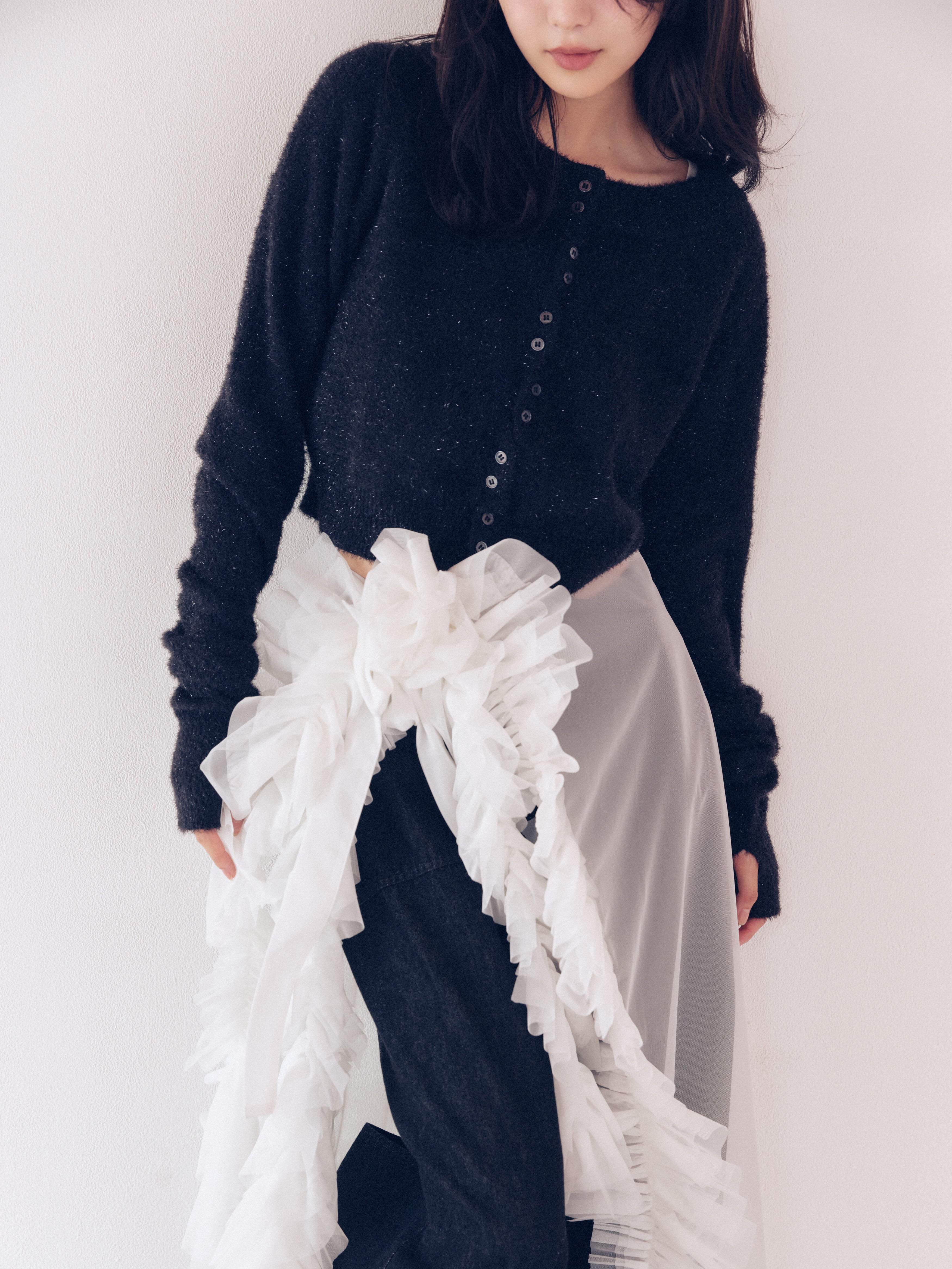 volume tulle wrap skirt