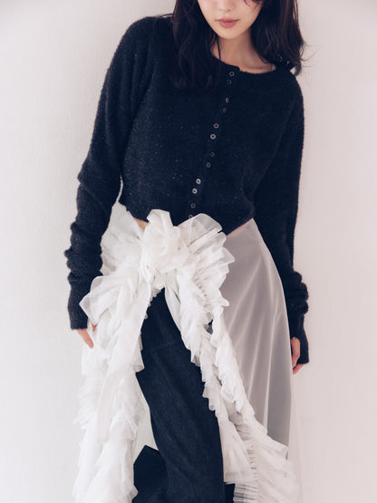 volume tulle wrap skirt