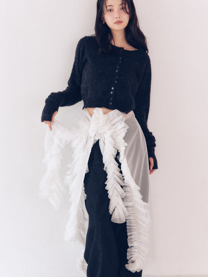 volume tulle wrap skirt