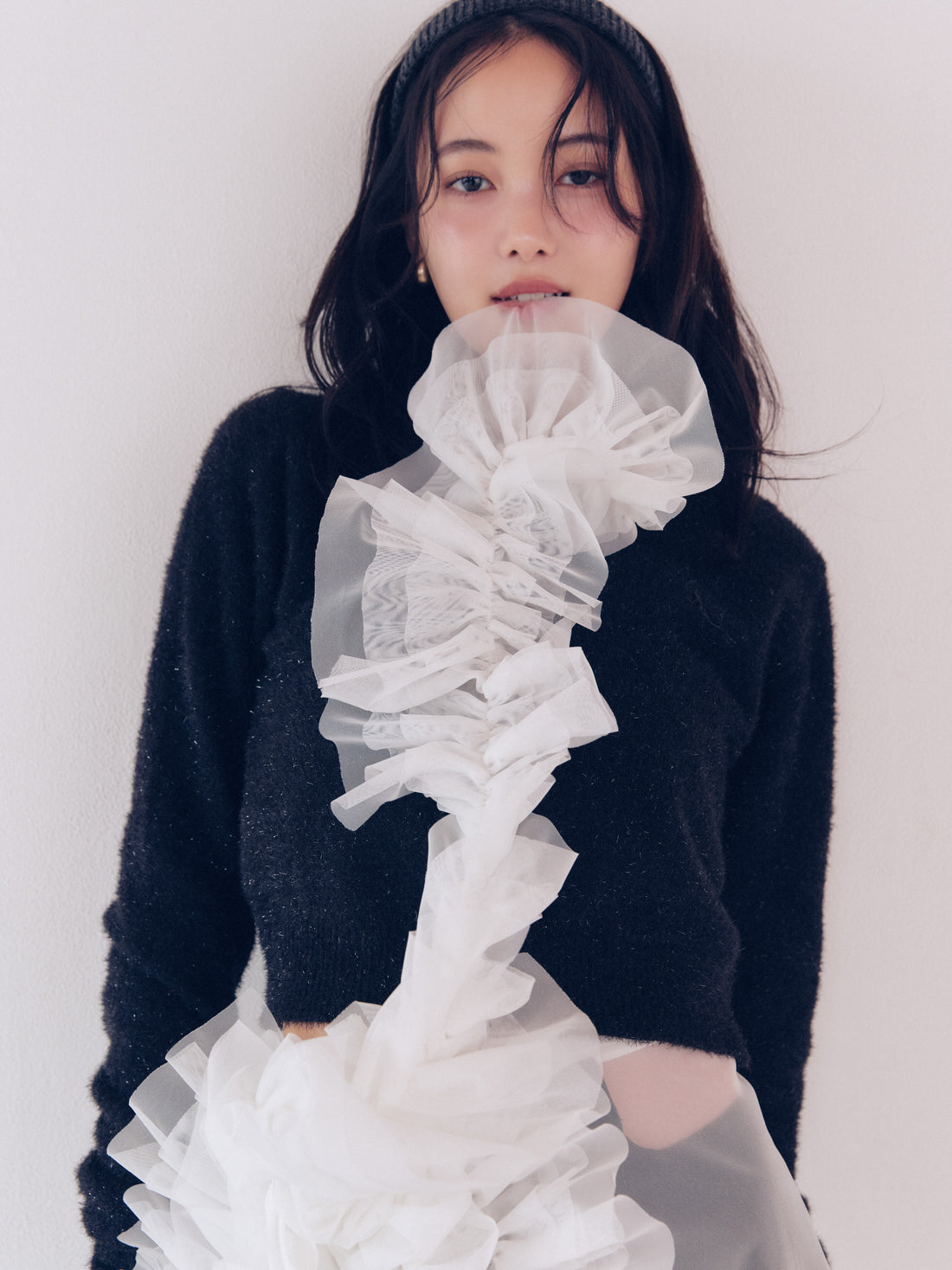 volume tulle wrap skirt