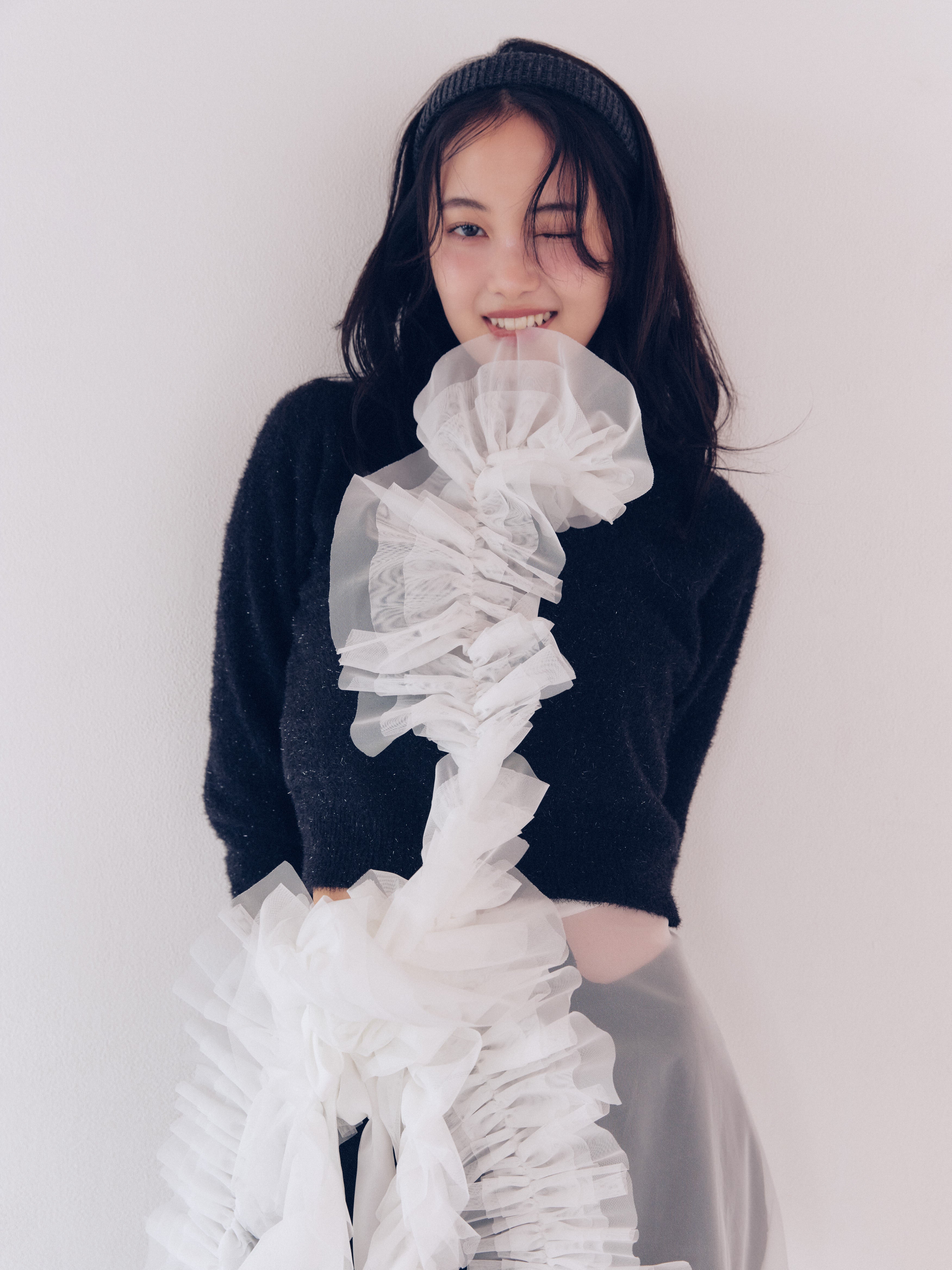 volume tulle wrap skirt