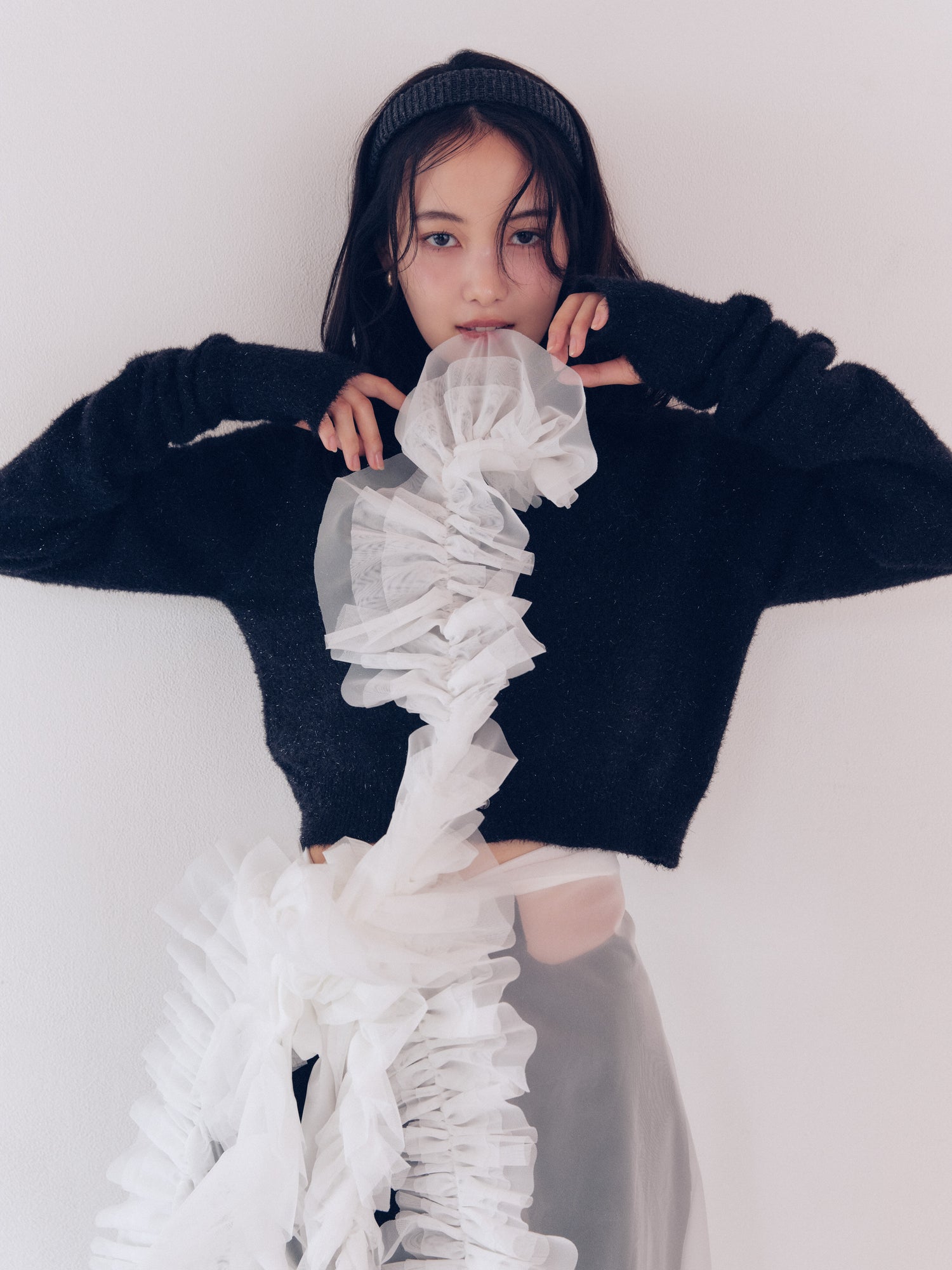 volume tulle wrap skirt