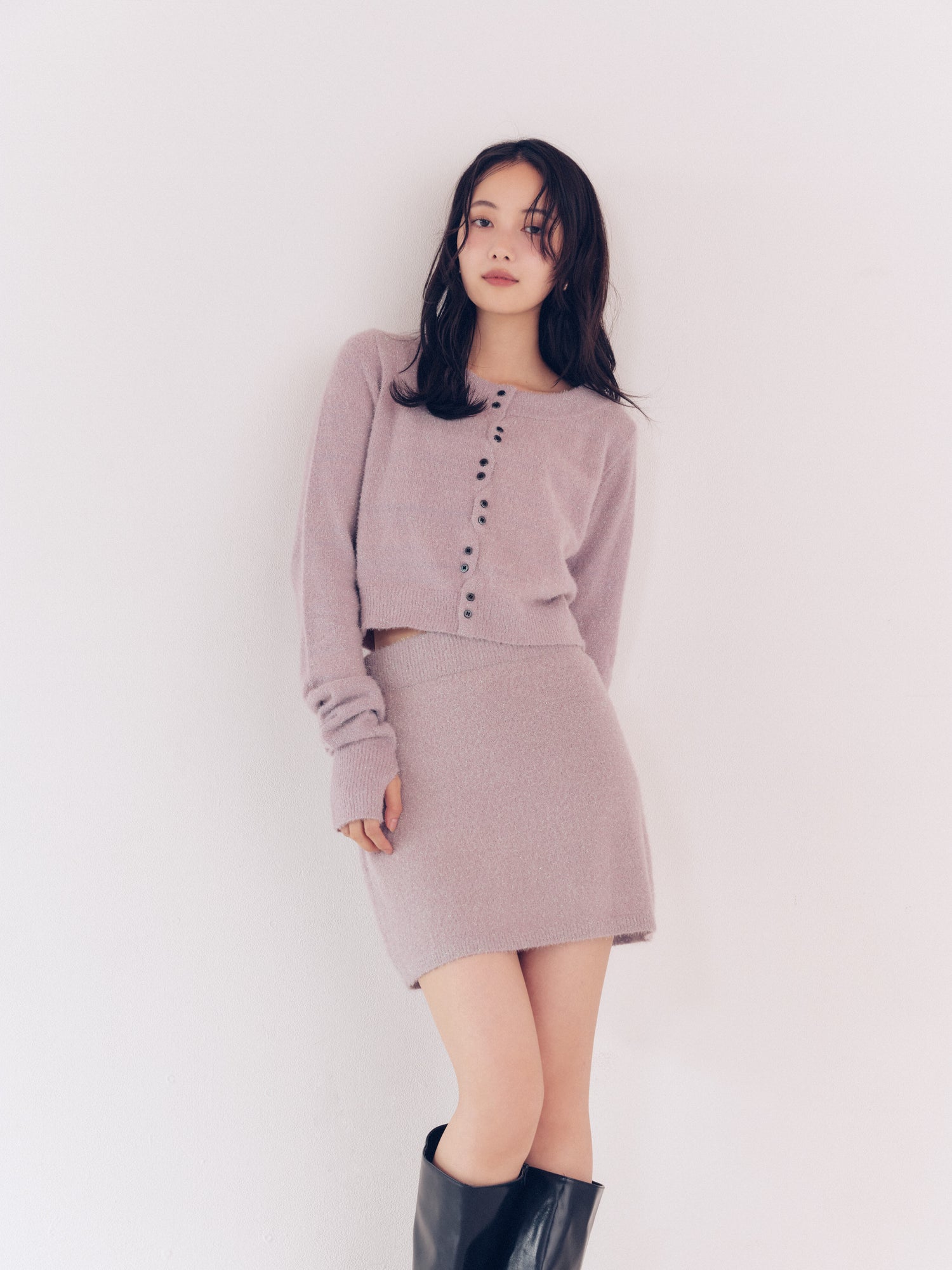 glitter long sleeve cardigan