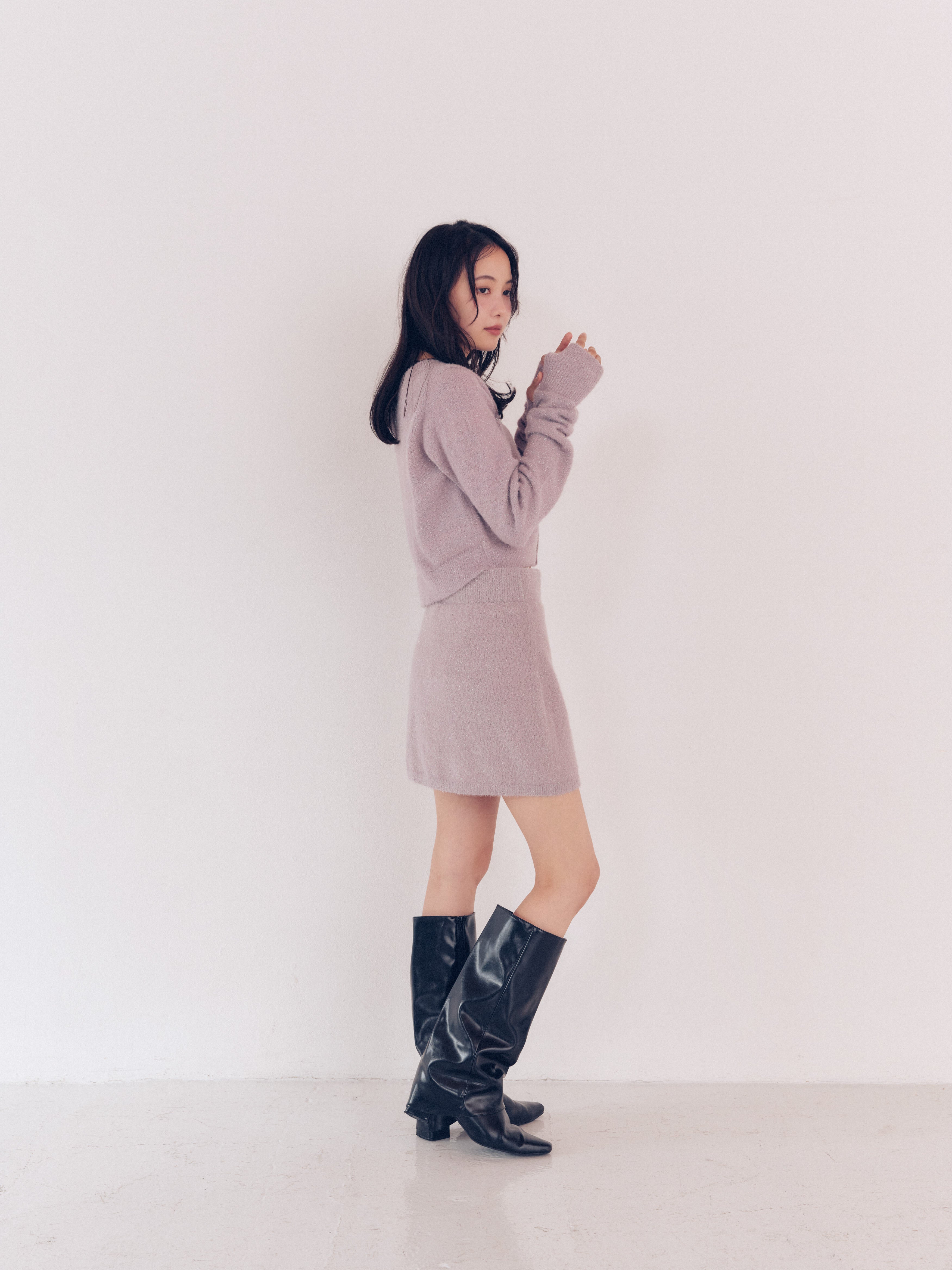 glitter long sleeve cardigan