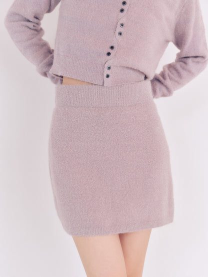 glitter mini skirt