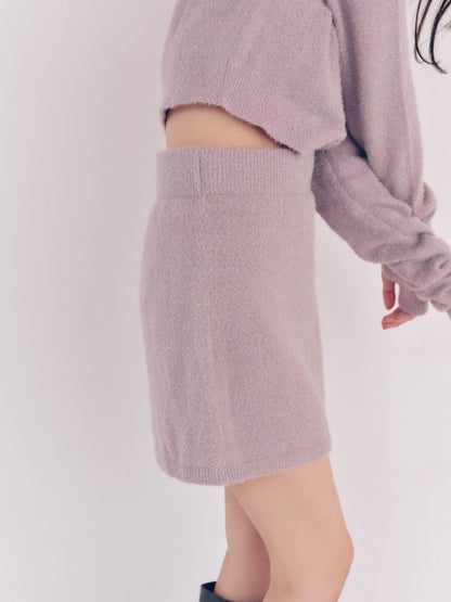 glitter mini skirt