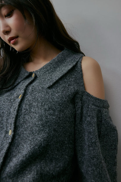 collar design shoulder knit