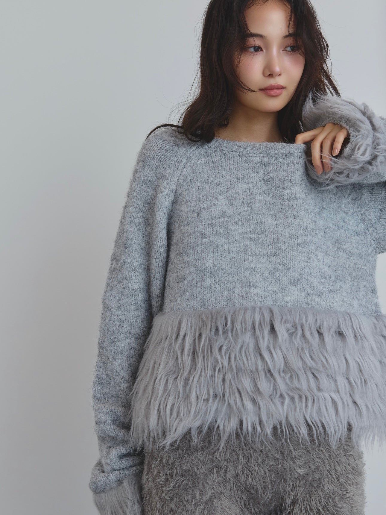 panel design fur knit