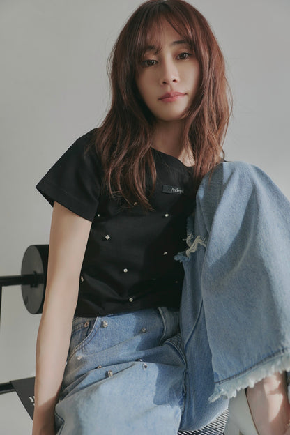 back open bijou mini tee