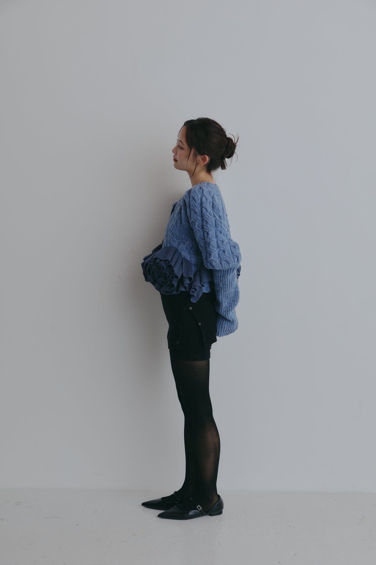 corsage knit cardigan
