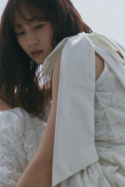 ribbon shoulder lace combinaison