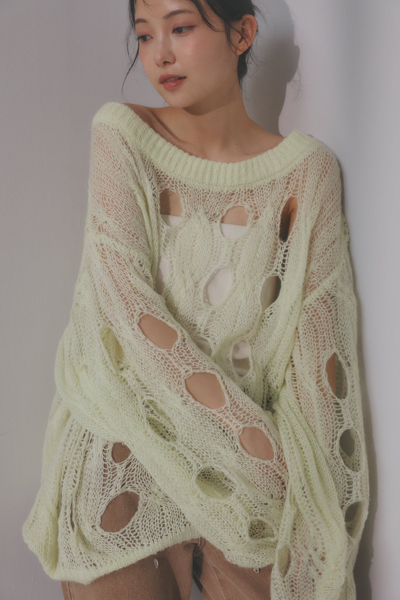 cloudy sheer knit