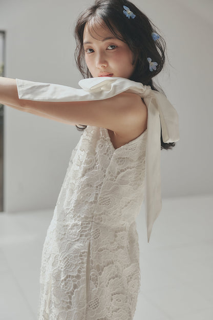 ribbon shoulder lace combinaison