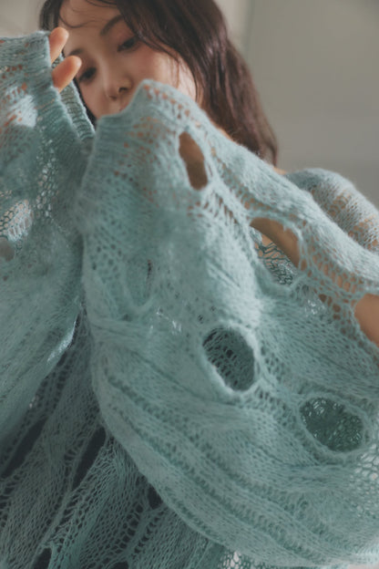cloudy sheer knit