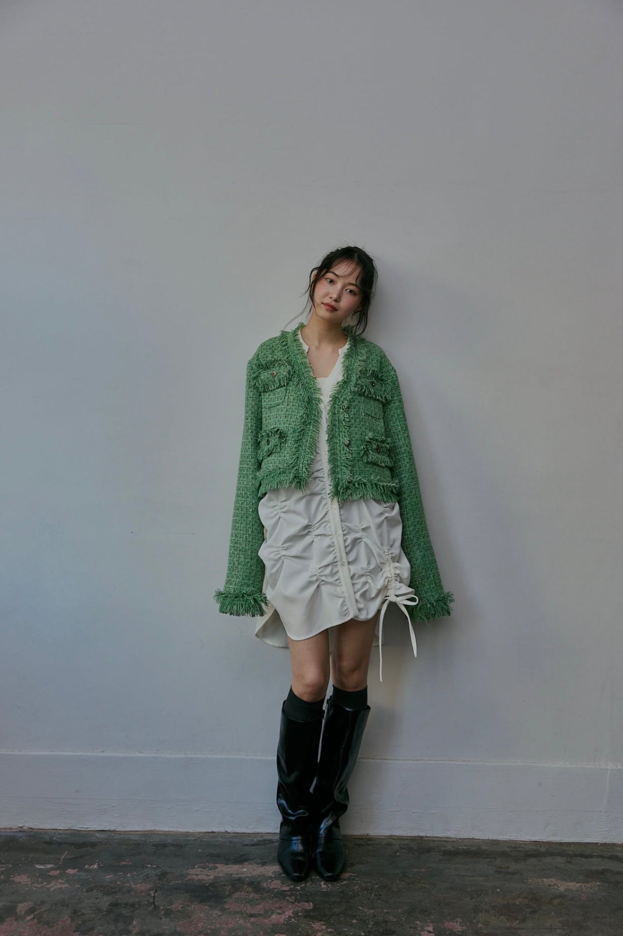 glitter tweed jacket – andequal