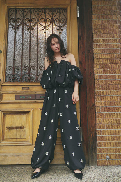 embroidery 2way pants