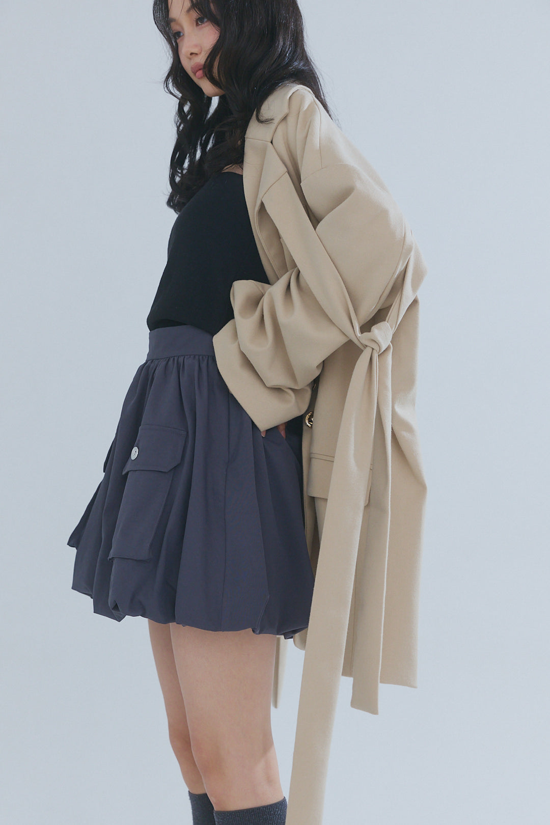 アンドコール balloon design skirt バルーンスカートホワイト balloon design skirt – andequal