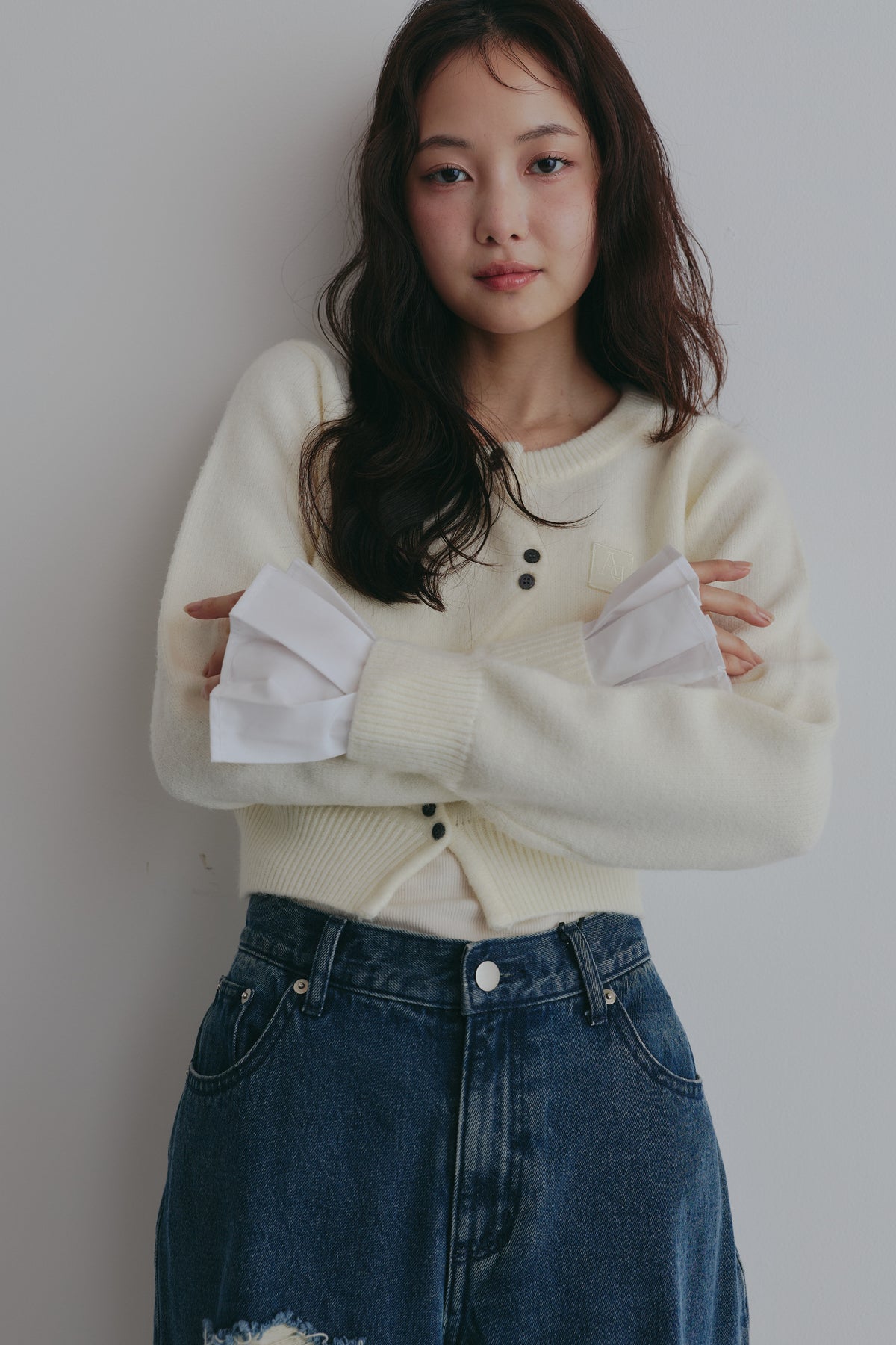 basic wave cardigan