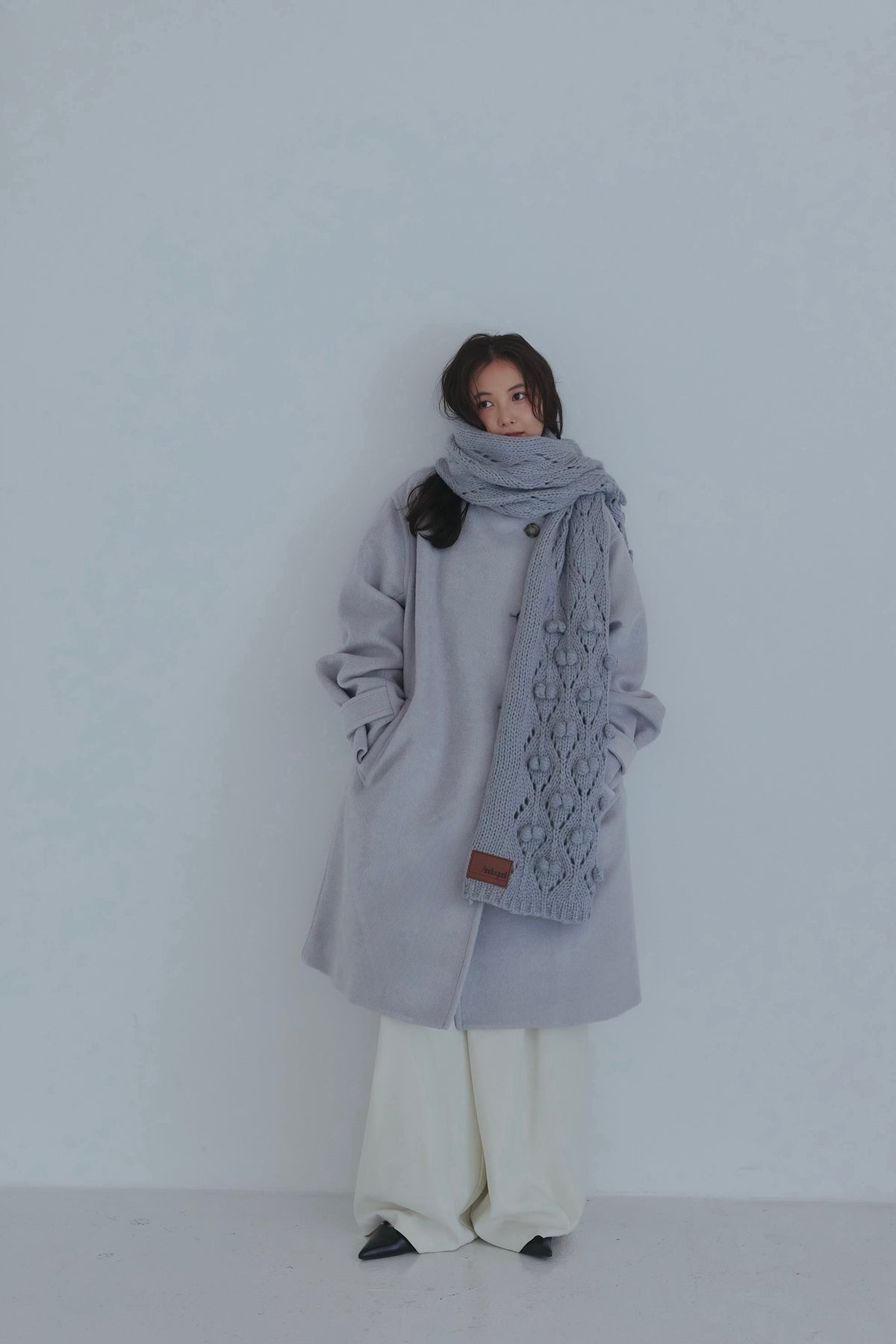 wrap collar medium coat