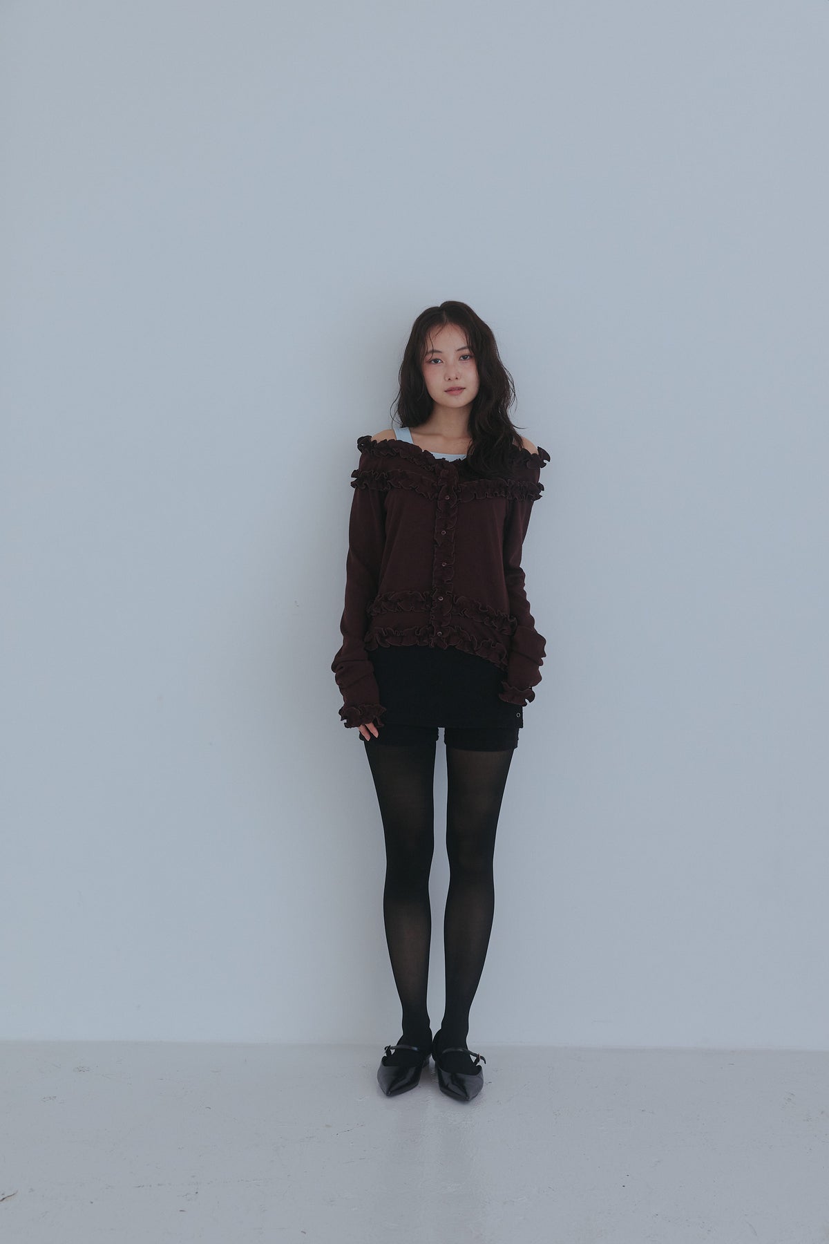 bicolor layered rib knit