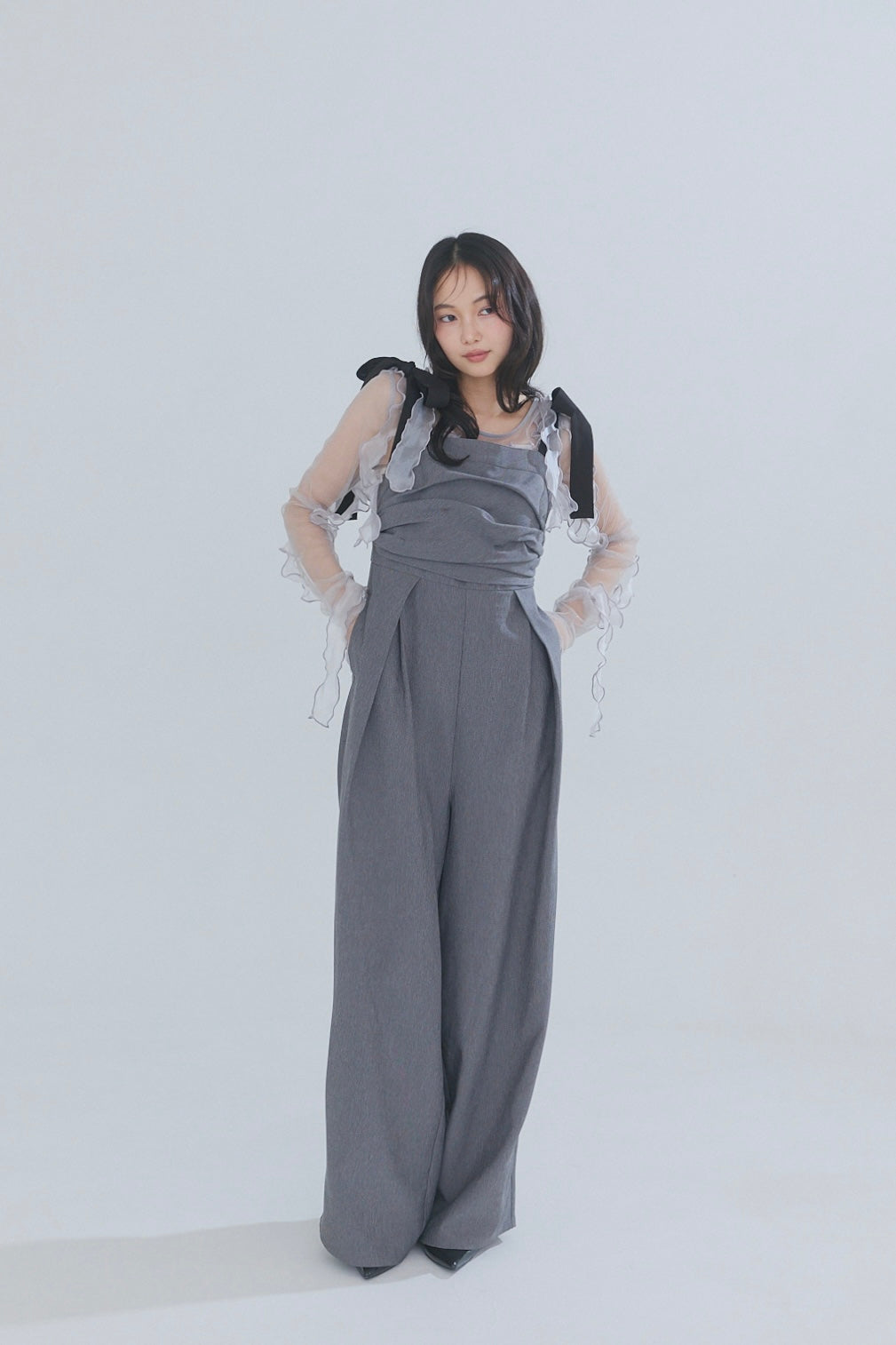 random ribbon sheer tops