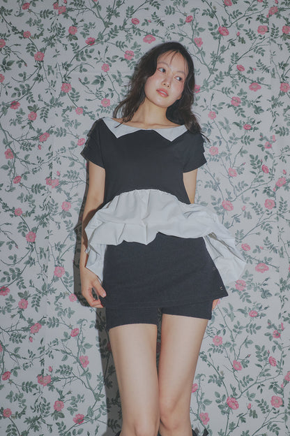 bicolor frill tops