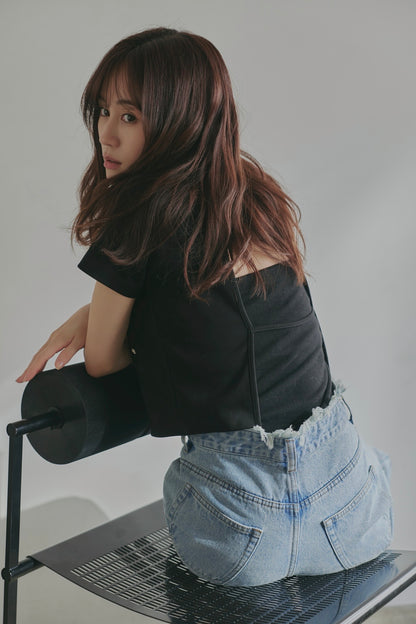 back open bijou mini tee