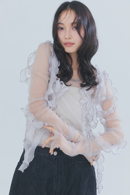 random ribbon sheer tops