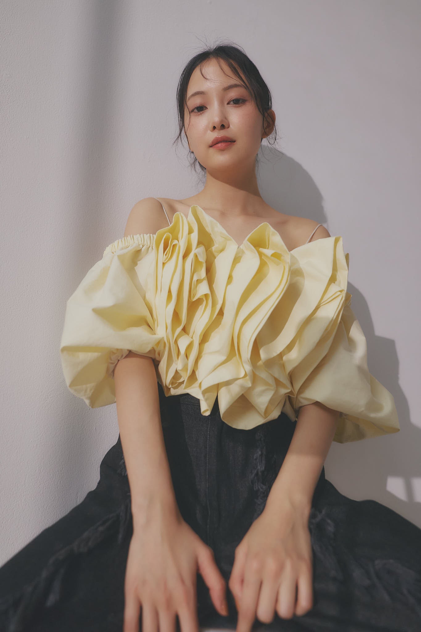 Andequal ボリュームオフショルダーブラウス volume off shoulder blouse – andequal