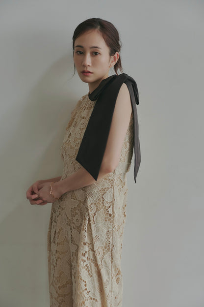 ribbon shoulder lace combinaison