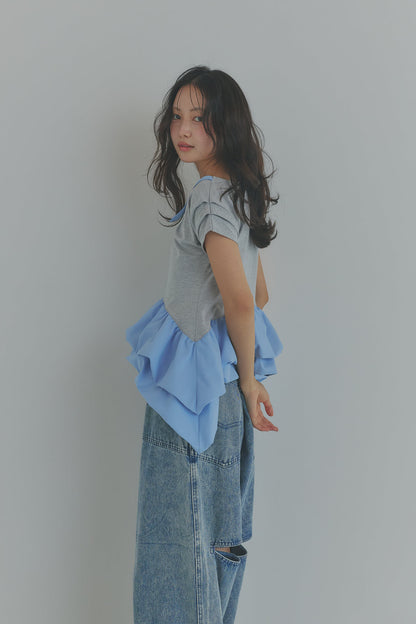 bicolor frill tops