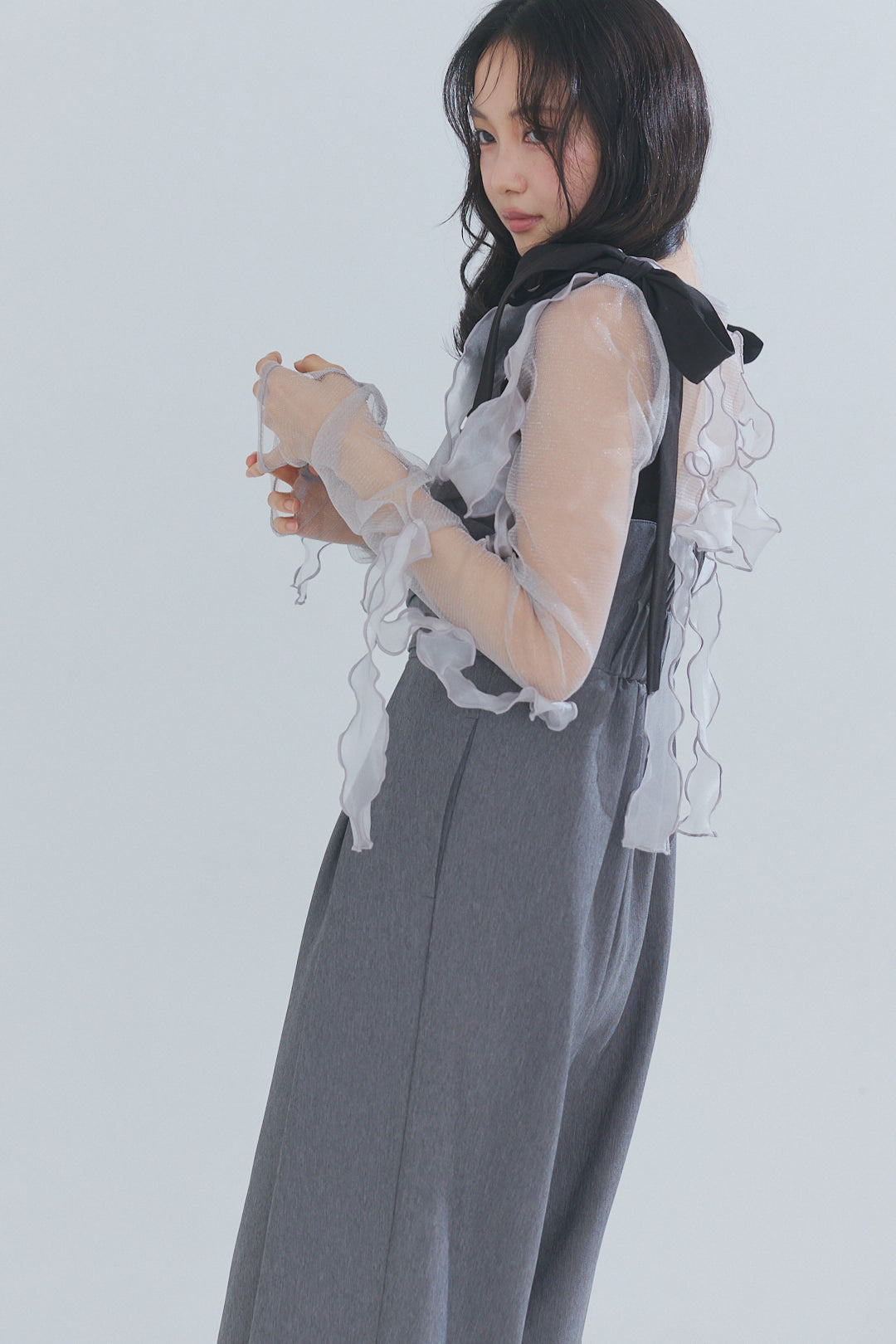 random ribbon sheer tops