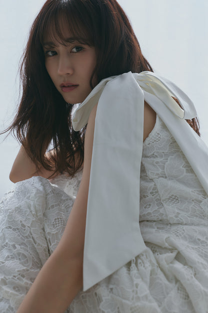 ribbon shoulder lace combinaison