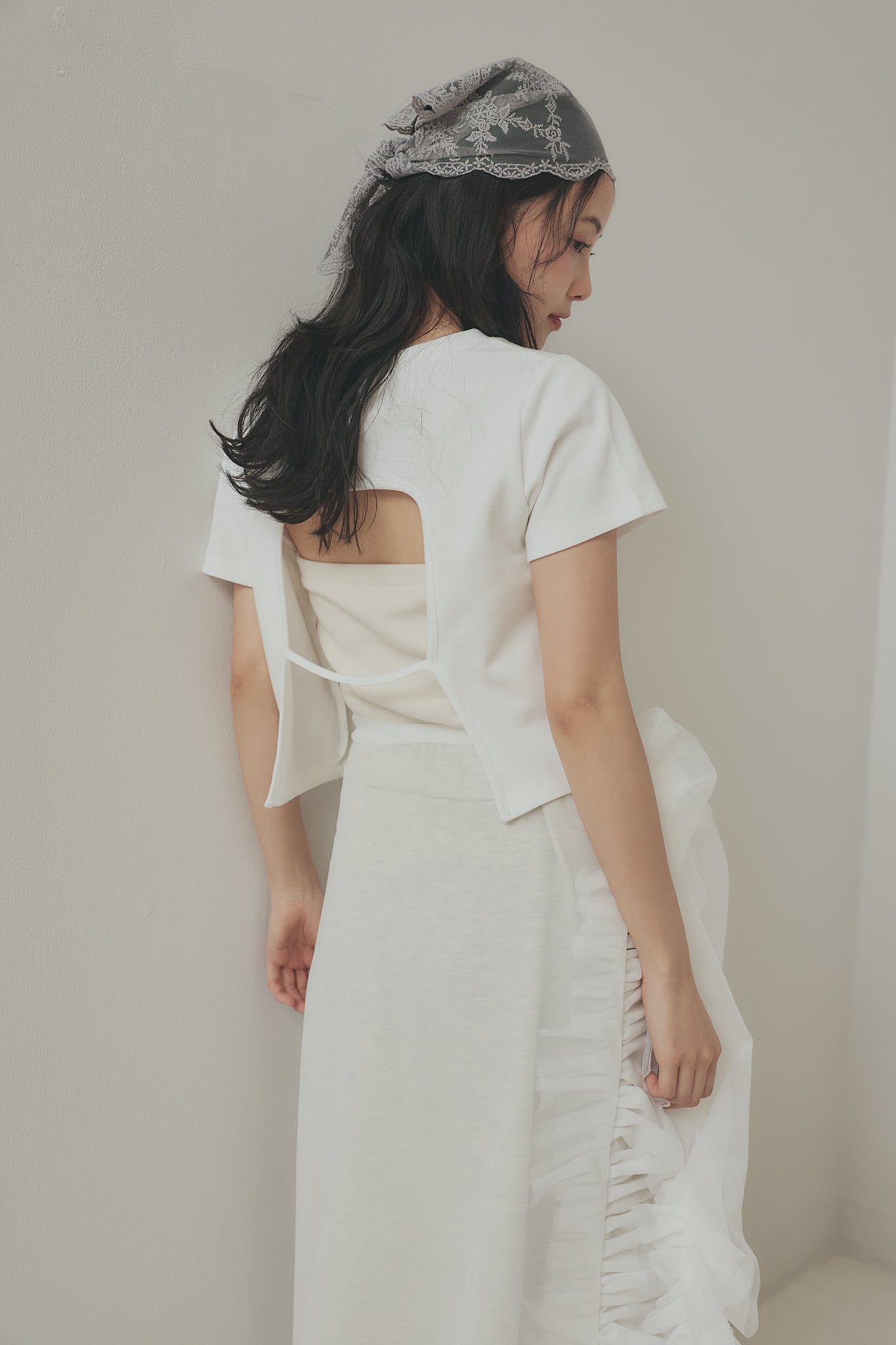 back open bijou mini tee