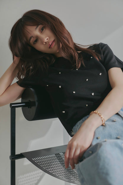 back open bijou mini tee