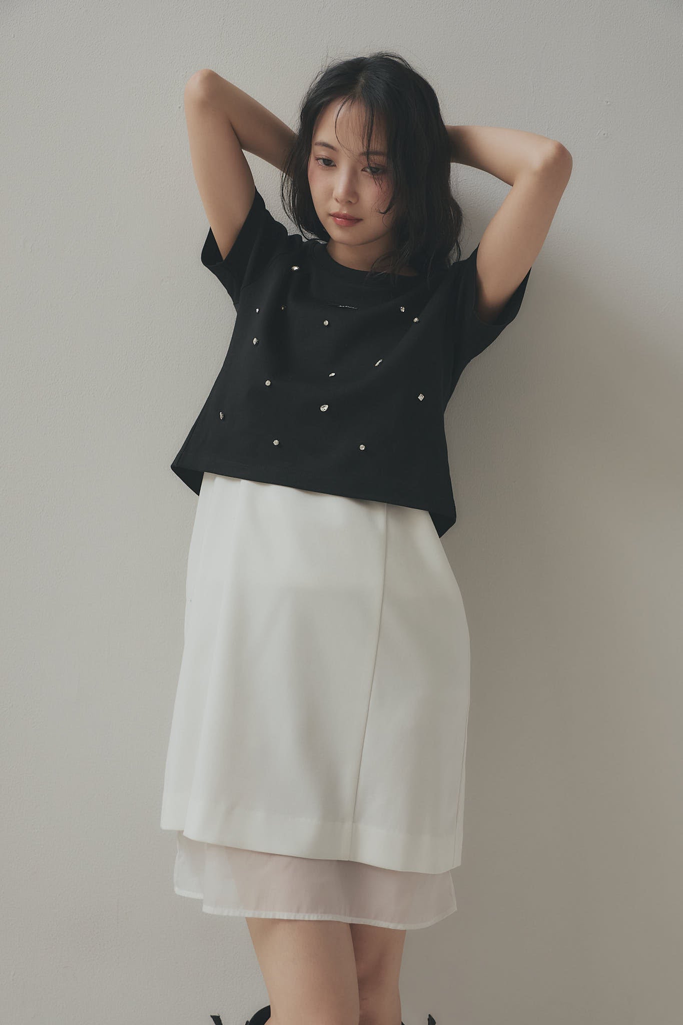 back open bijou mini tee