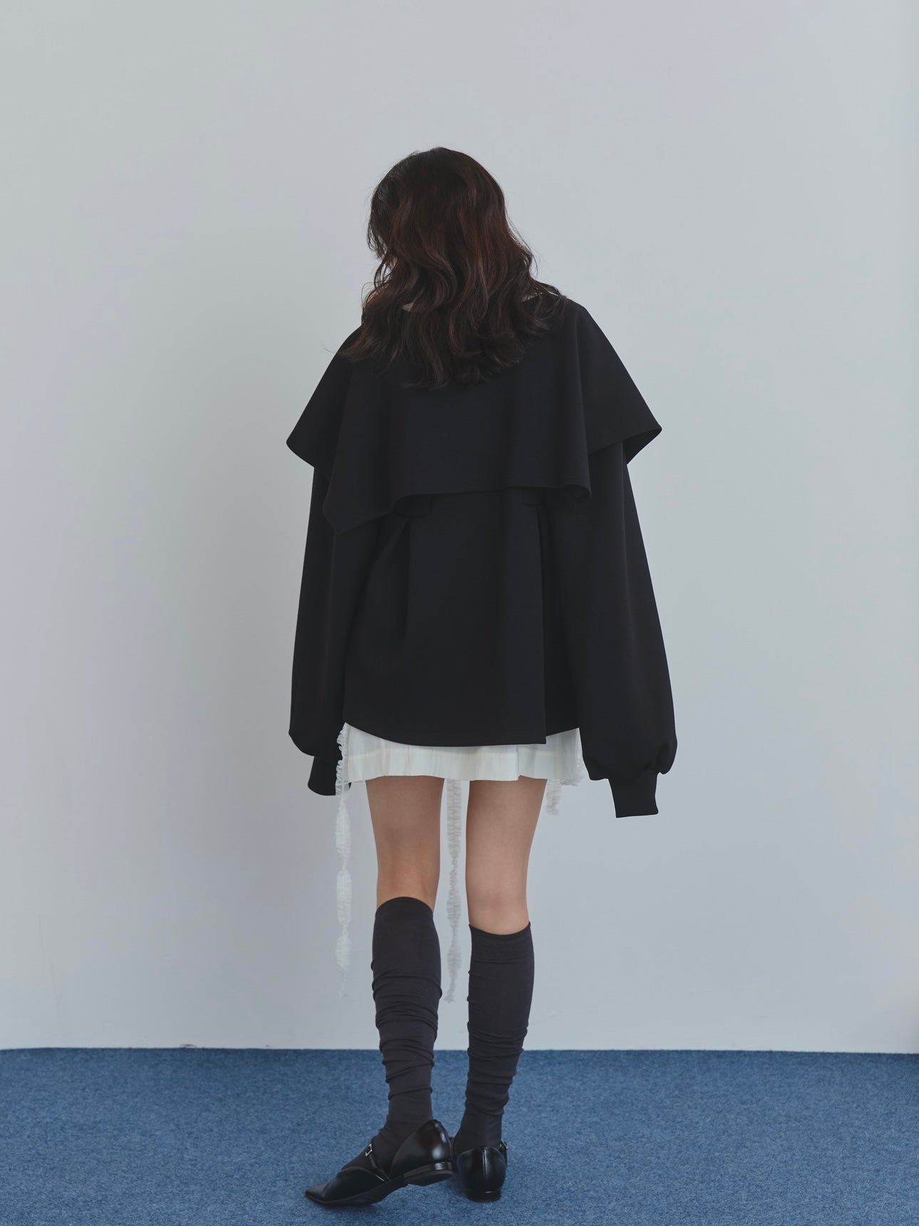 big collar peplum sweat