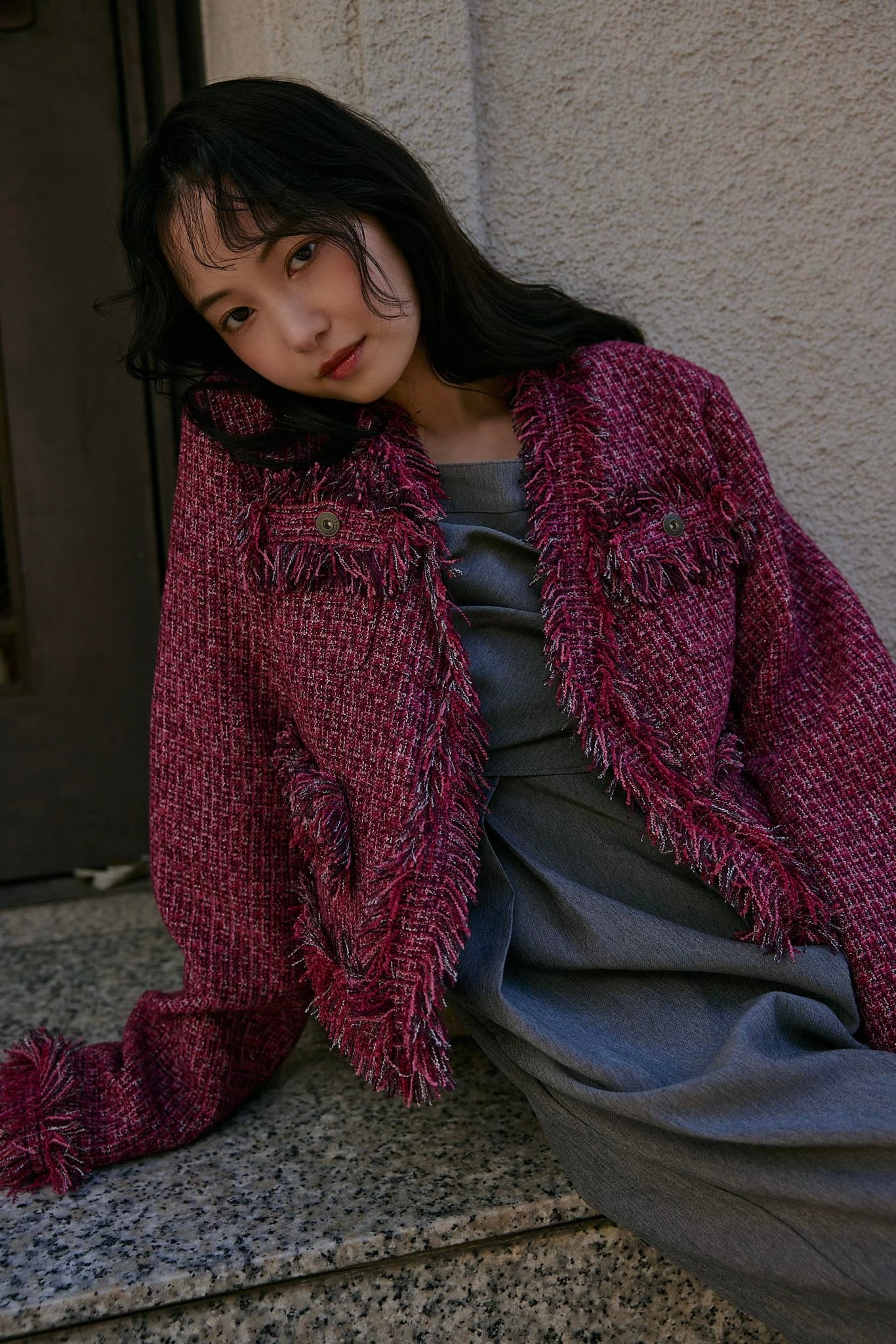 glitter tweed jacket – andequal