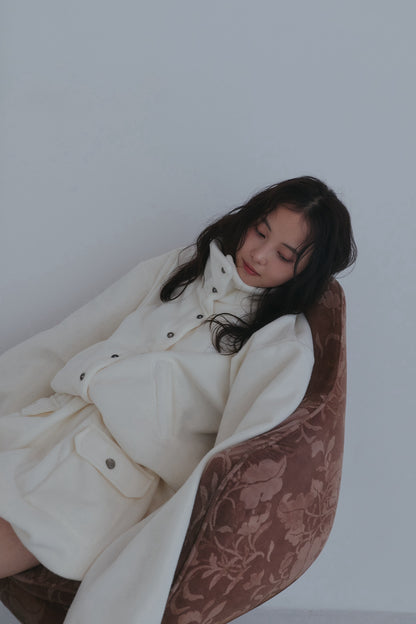 lace pocket fleece jacket
