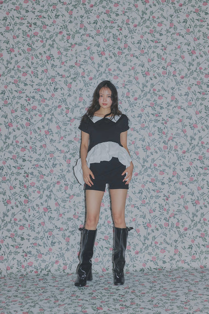 bicolor frill tops