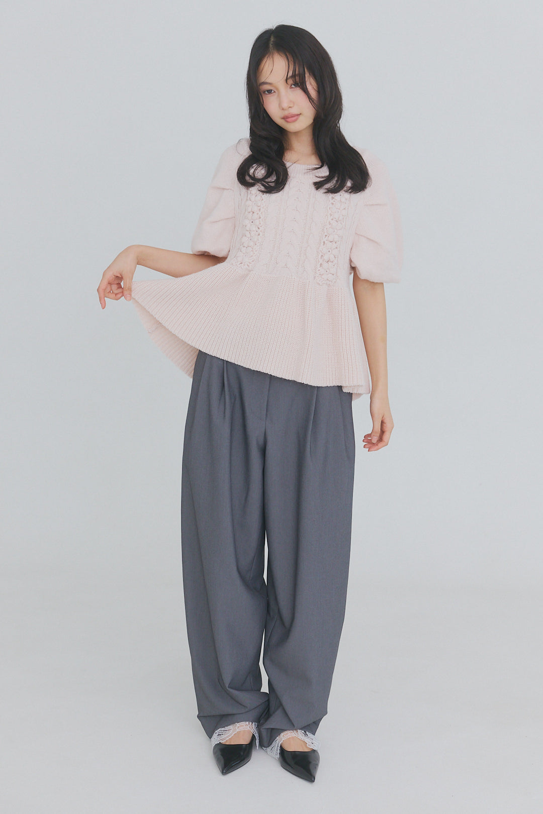 flower cable design knit