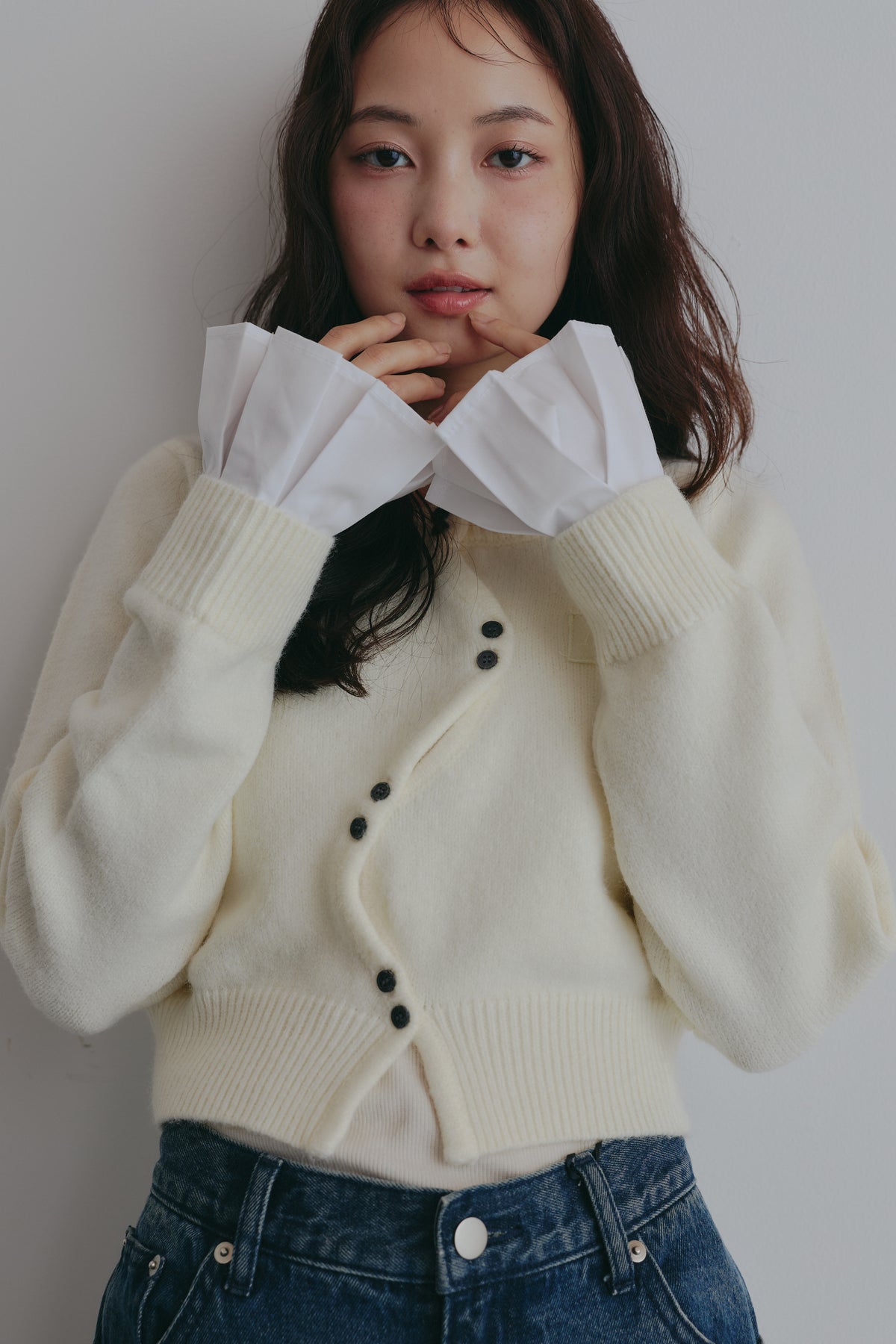 basic wave cardigan