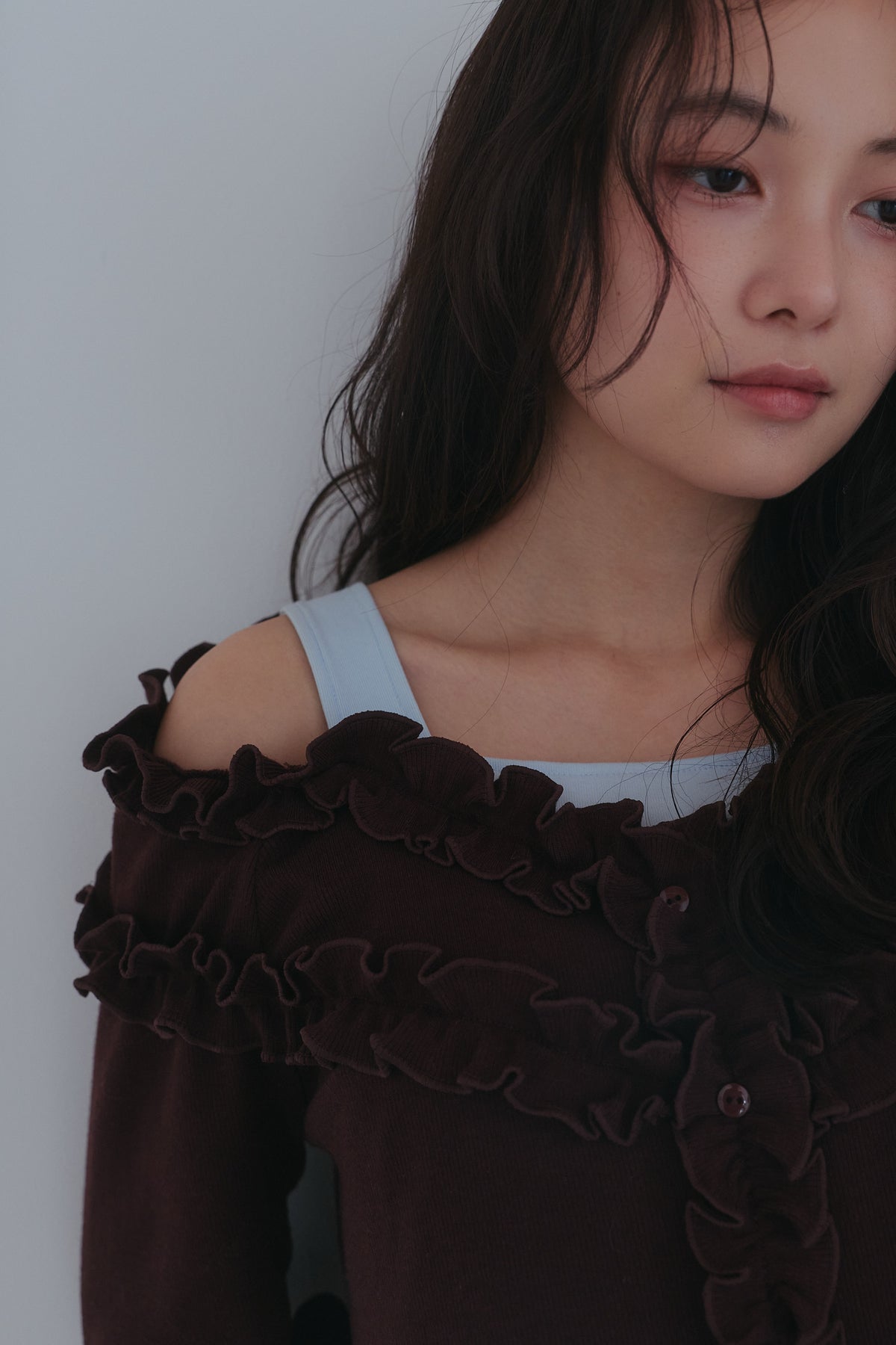 bicolor layered rib knit