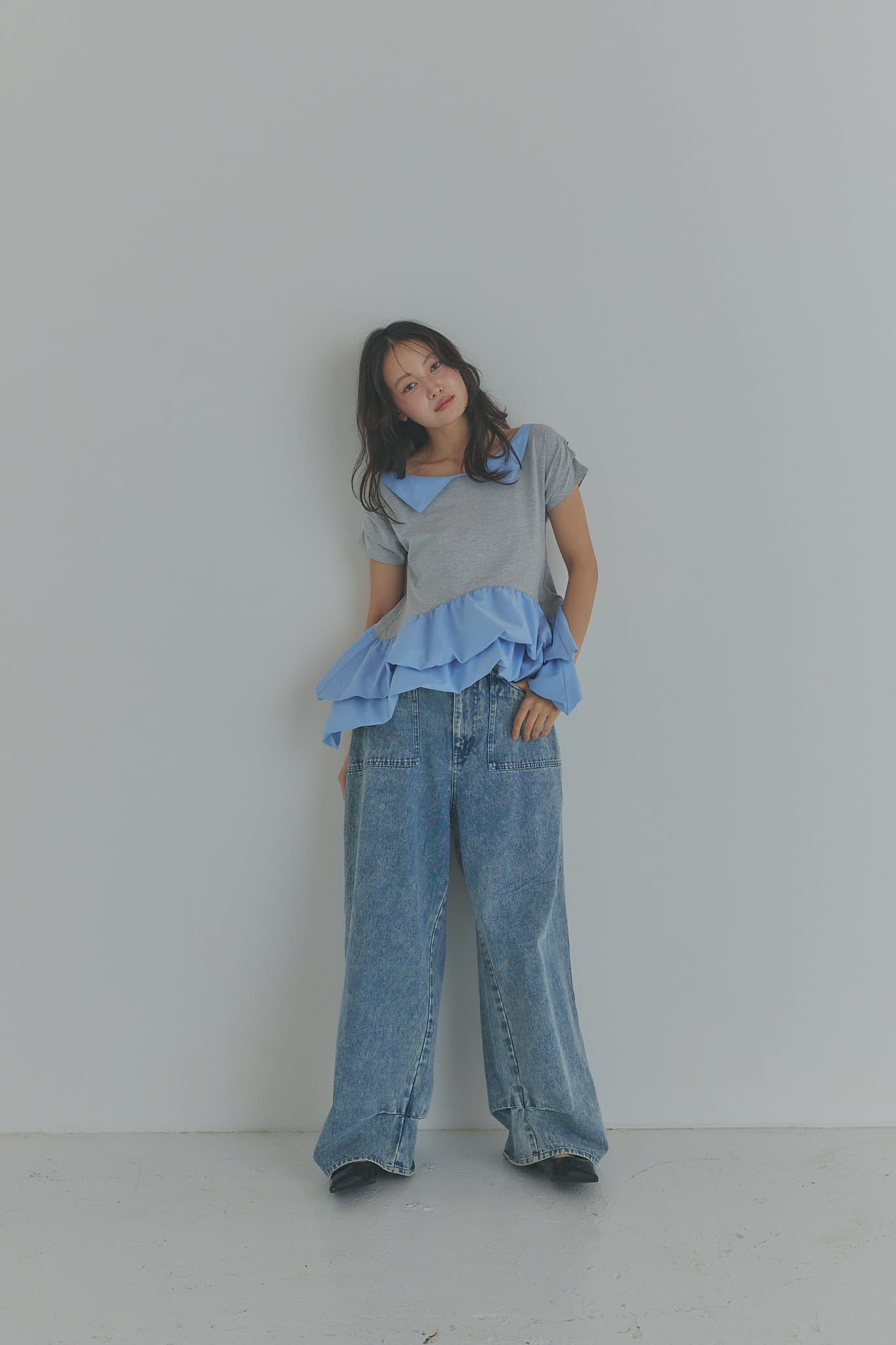 bicolor frill tops
