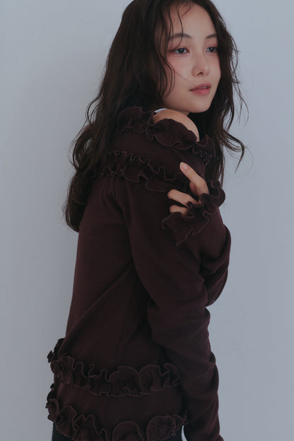 bicolor layered rib knit